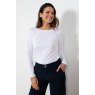 Lily & Me Lily & Me Monica Plain Slub Top White