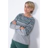Lily & Me Lily & Me Aimee Fair Isle Top Grey Size 12
