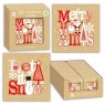 *XMAS CARD 20PK KRAFT TEXT