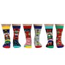 Odd Socks United Oddsocks Cracking Christmas  6-11 6 Pack