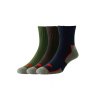 SOCKS WORK HJ10 6-11 GRN/BRN 3PK