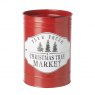 TIN XMAS TREE MARKET RED