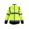 JACKET HI VIS XXXL YLW/BLK SOFTSHELL