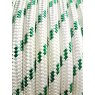 YACHT ROPE GRN/WHT 8MM PER METRE