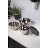 MASTERCL Master Class Smart Space Stainless Steel Bowl Set With Colander 3 Piece