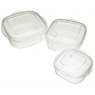 CASSEROLE DISH SET 3PC MICROWAVE