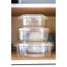 CASSEROLE DISH SET 3PC MICROWAVE