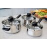 KITCHENC Kitchen Craft Stainless Steel Deep Saucepan