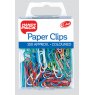 PAPER CLIPS COLOURED H/PACK