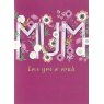 CARD MOTHERS DAY MUM PURPLE