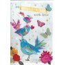 CARD MOTHERS DAY BIRDS FLORAL