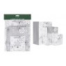 *XMAS GIFT BAG 3PK SLV SNOWFLAKE