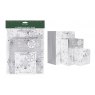 XMAS GIFT BAG 3PK SLV SNOWFLAKE