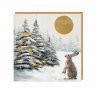 XMAS CARD 6PK MOONLIT TREE