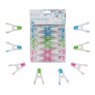 JVL Prism Soft Touch Mini Assorted Pegs 12 Pack