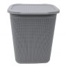 LAUNDRY BASKET 50L WHITE LOOP