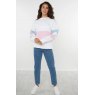 Whale Of A Time Whale Of A Time Unisex Minke Sweatshirt White/Pink/Blue