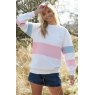 Whale Of A Time Whale Of A Time Unisex Minke Sweatshirt White/Pink/Blue