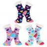 Nuzzles Nuzzles Fleece Heart Sock Assorted