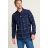 Brakeburn Brakeburn Checked Overshirt Navy Size XXL