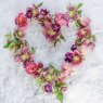 *CARD FLORAL HEART CUBE Q18