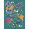 *CARD BIRD & FLOWERS