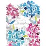 *CARD BLUE & PINK FLOWERS ATR