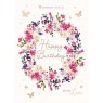 *CARD CIRCLE OF FLOWERS DN