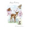 *CARD WOODLAND WISHES PAW
