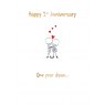 CARD 1ST ANNIVERSARY SMUDGE