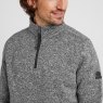 Tog24 Tog24 Pearson Knitlook Zip Neck Fleece Dark Grey
