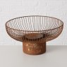 BOWL CINDY L W/STAND RUST