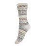 SOCK THERMAL CREAM PATTERNED