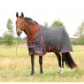 TURNOUT RUG 0G 7'3" GRY/RED HYCONIC