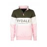 SWEATSHIRT BYLAND 8 OLIVE/WHITE/SORBET