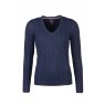 JUMPER EMMA 8 NAVY V NECK KNIT