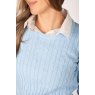 Rydale Rydale Emma Cable Knit Jumper Soft Blue
