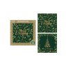 XMAS CARD 10PK GREEN FOLIAGE & TREE