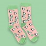 Jess & Lou Bamboo Sheep Sock Pink