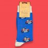 Jess & Lou Bamboo Motorcycle Sock Blue