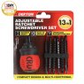 SCREWDRIVER SET 13IN1 ADJ RATCHET DEKTON