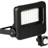 FLOODLIGHT 30W BLACK LED PIR