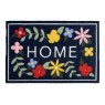 DOORMAT FLORAL NVY 50X75CM WASHABLE