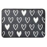 DOORMAT HEARTS GRY 50X75CM WASHABLE