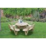 PICNIC TABLE CIRCULAR W/SEAT BACKS