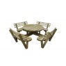 Forest Garden Forest Garden Circular Picnic Table With Seat Backs