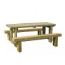 Forest Garden Forest Garden Refectory Table & Sleeper Bench Set 1.8m