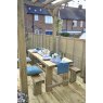 Forest Garden Forest Garden Refectory Table & Sleeper Bench Set 1.8m