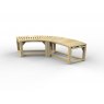 Forest Garden Forest Garden Curved Firepit Bench 2 Pack