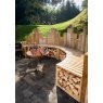 Forest Garden Forest Garden Curved Firepit Bench 2 Pack